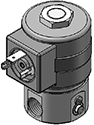 Technical drawing — MODEL 22 METERING 2WNC MAGNETIC LATCHING DIN STYLE COIL