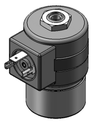 Technical drawing — SERIES 20 MODEL 23 BODY OPTION "E" 3WNC EXHAUST TO ATMOSPHERE MAGNETIC LATCHING COIL