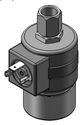 Technical drawing — SERIES 20 MODEL 23 BODY OPTION "E" 3WNC PIPED EXHAUST MAGNETIC LATCHING COIL