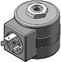 Technical drawing — MODEL O23 3WNC EXHAUST TO ATMOSPHERE MAGNETIC LATCHING COIL