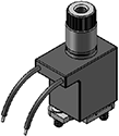 Technical drawing — MODEL OL581 2WNO MOLDED COIL WITH LEADS