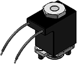 Technical drawing — MODEL OL582 2WNC MOLDED COIL WITH LEADS