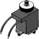 Technical drawing — MODEL OL583 3WNC EXHAUST TO ATMOSPHERE MOLDED COIL WITH LEADS