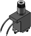 Technical drawing — MODEL OL583  PIPED EXHAUST 3WNC MOLDED COIL WITH LEADS