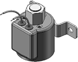 Technical drawing — MODEL OBPO21 2WNO BODY PORTS GROMMET/BRACKET HOUSING WITH LEADS