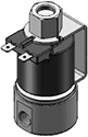 Technical drawing — MODEL BP21 1/8-27 NPT 2WNO BODY PORTS YOKE WITH SPADE TERMINALS