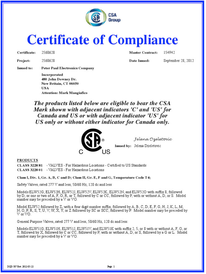 CSA Certified